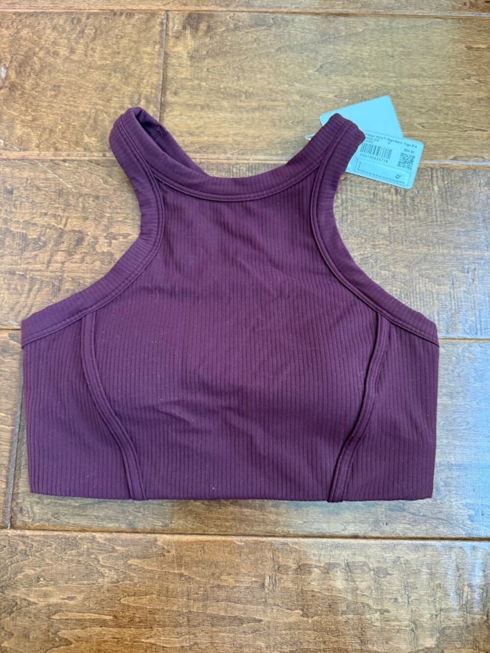 lululemon Ribbed Nulu High-Neck Yoga Bra NWT Size 6 Garnet